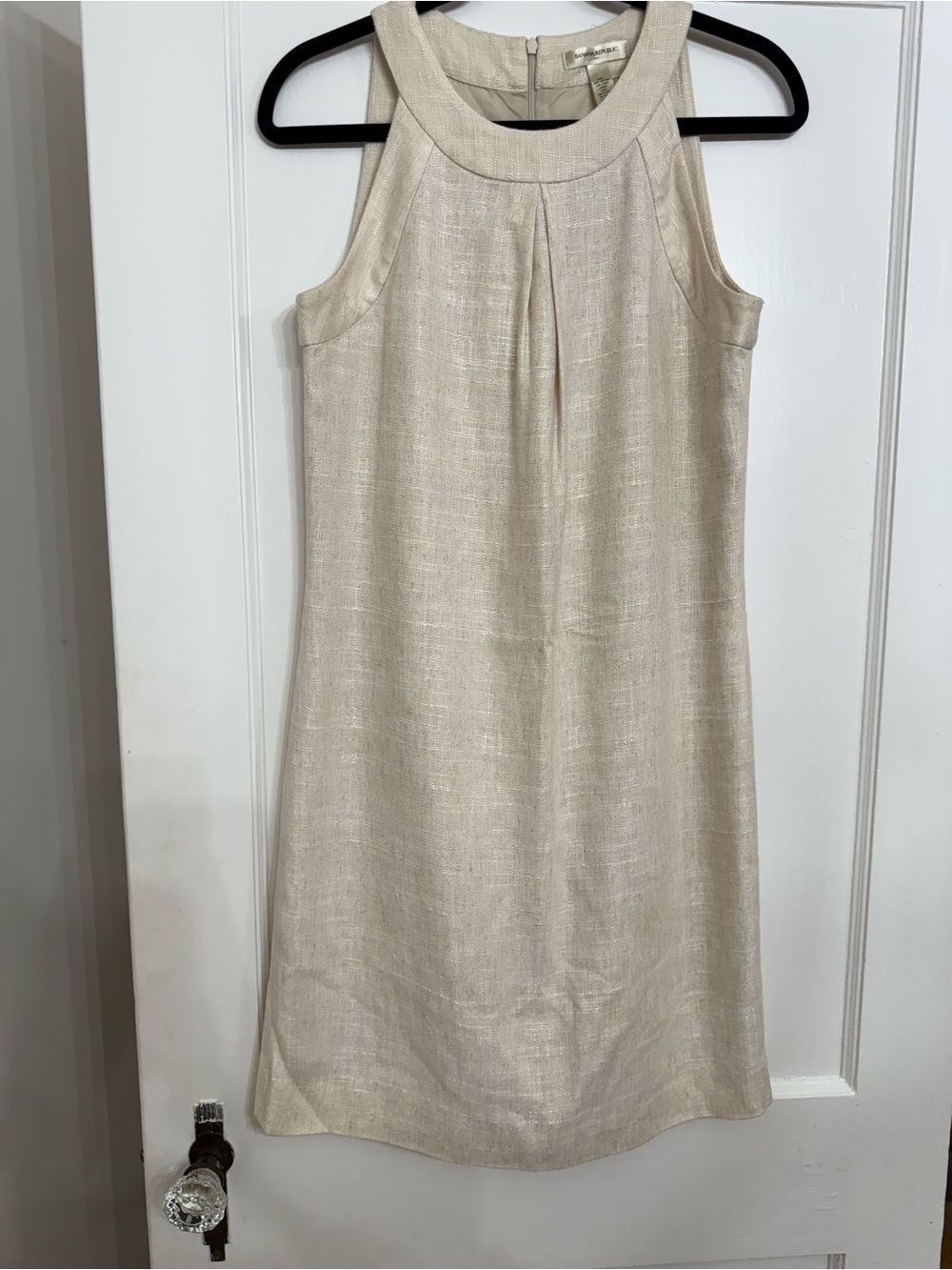 Banana Republic Linen Halter Shift Dress - Flax Beige size 4